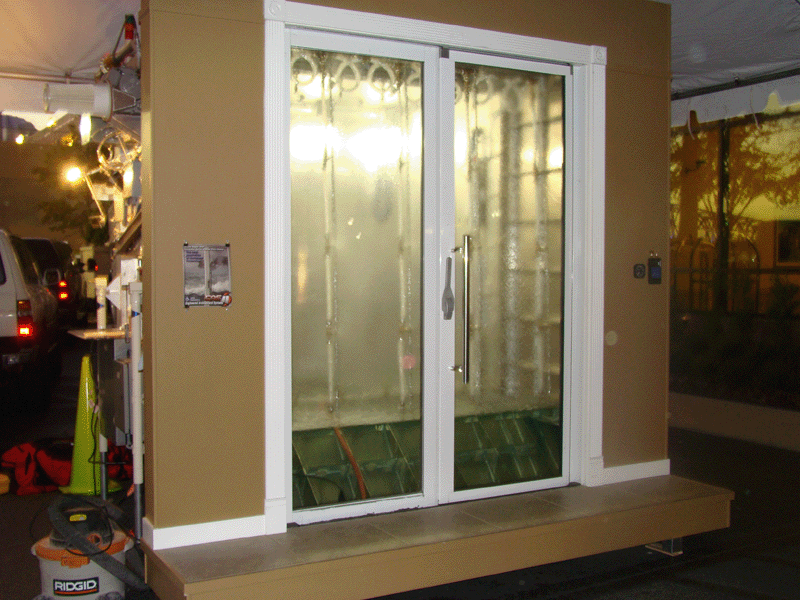EAS Hurricane Rated Sliding Glass Doors Test Chamber Pic1